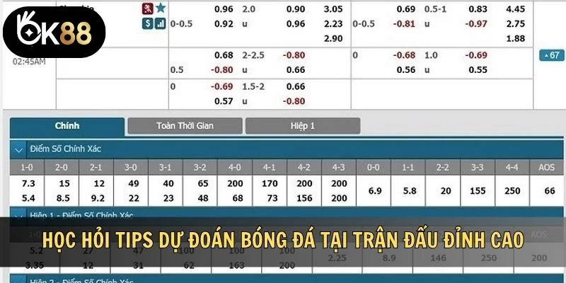 Học hỏi tips dự đoán bóng đá tại trận đấu đỉnh cao