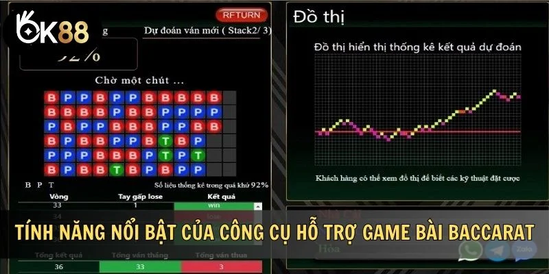Một số tính năng nổi bật của công cụ hỗ trợ game bài Baccarat